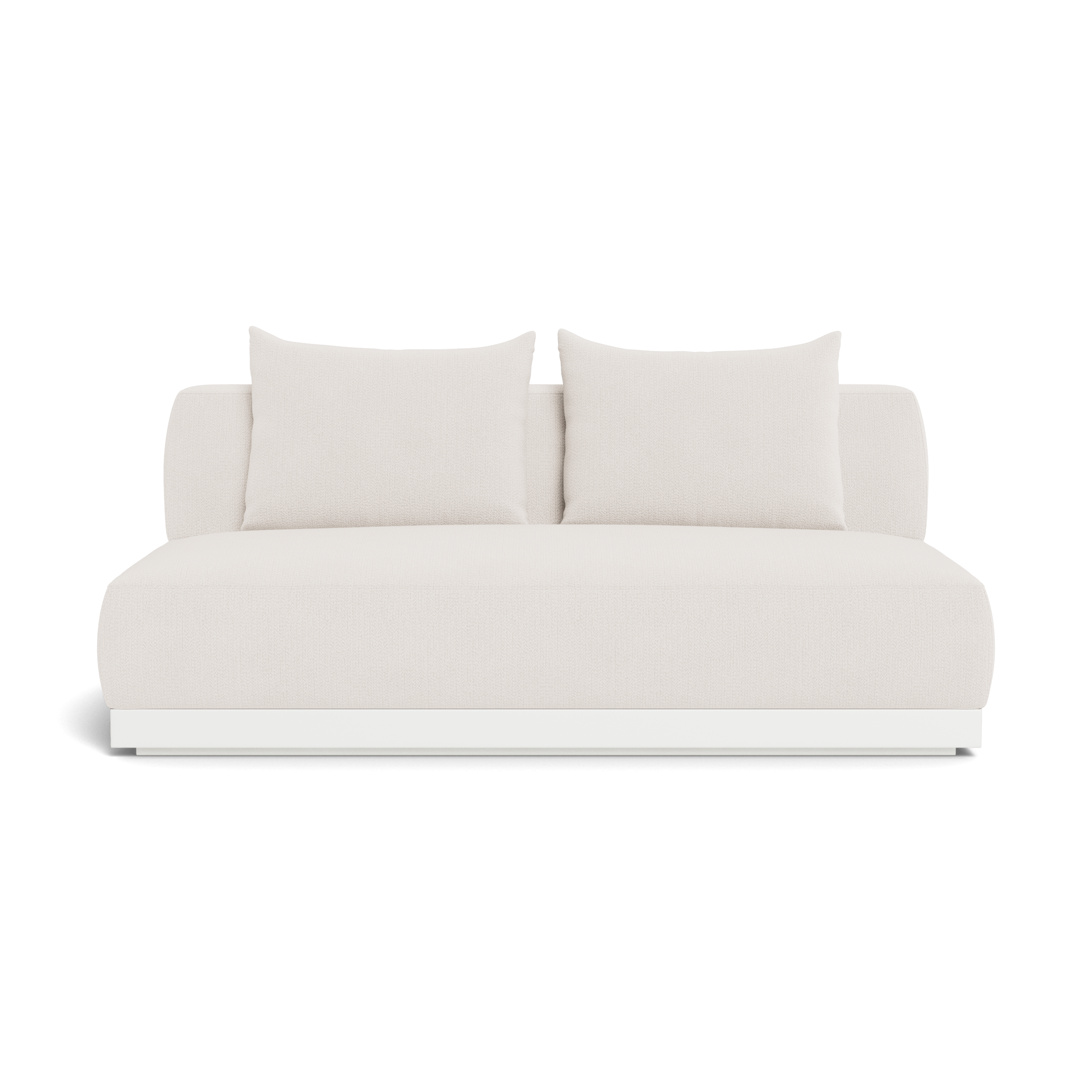 Amalfi 2-Seat Armless Sofa - Modern Loveseat for Small Spaces, Living Room, Apartment & Office - Soft Fabric Upholstery, Comfortable Seating for Relaxing & Socializing