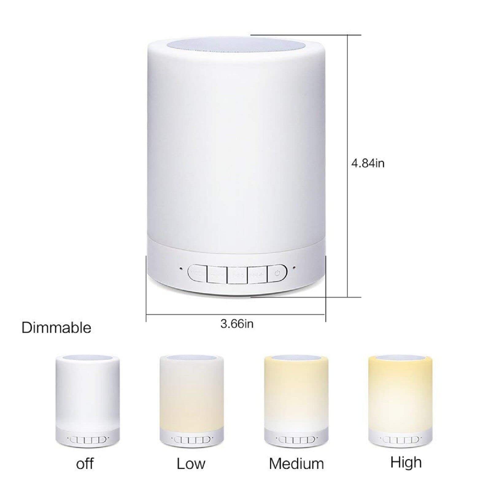 Eurobuy Portable LED Touch Night Lamp - 7 Color Changing, Built-in Speaker, Touch Sensor Control for Bedroom, Living Room, Office | Perfect as Bedside Night Light, Reading Lamp & Ambient Lighting