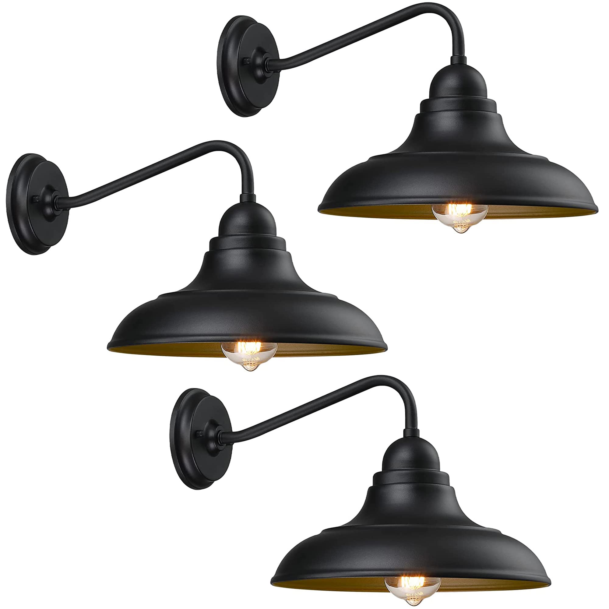 3 Pack Classic Barn Wall Sconces - 12