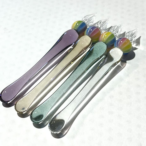 Japanese Glass Dip Pen - Rainbow Ball & Light Blue Green Colors, Perfect Calligraphy & Handwriting Tool for Writers, Artists, and Journaling Enthusiasts | Ideal for Lettering, Sketching, and Creative Writing Gifts