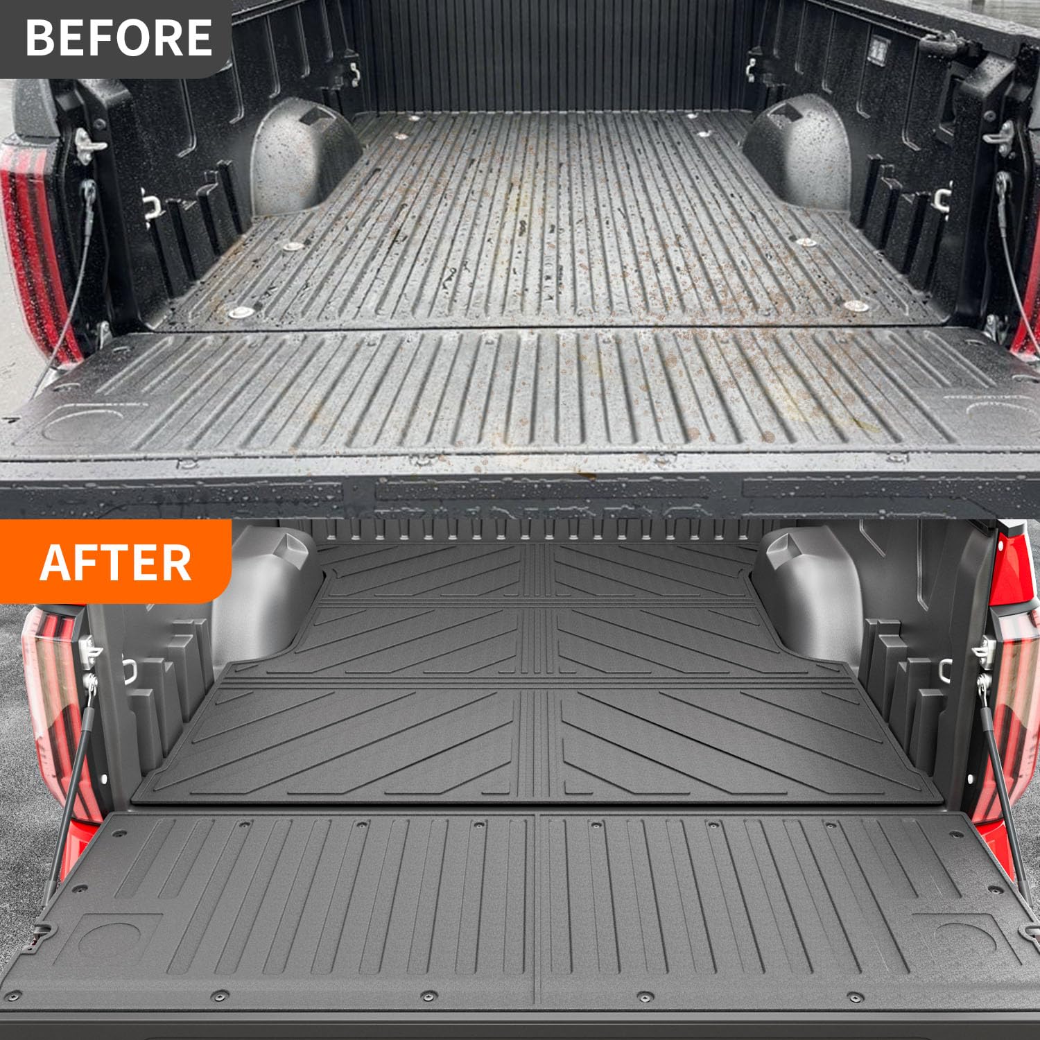 5.5FT Heavy Duty Truck Bed Mat for 2022-2025 Toyota Tundra | TPE Non-Slip Bed Liner & Tailgate Protector | Durable Cargo Mat Accessories for Pickup Truck Protection & Hauling