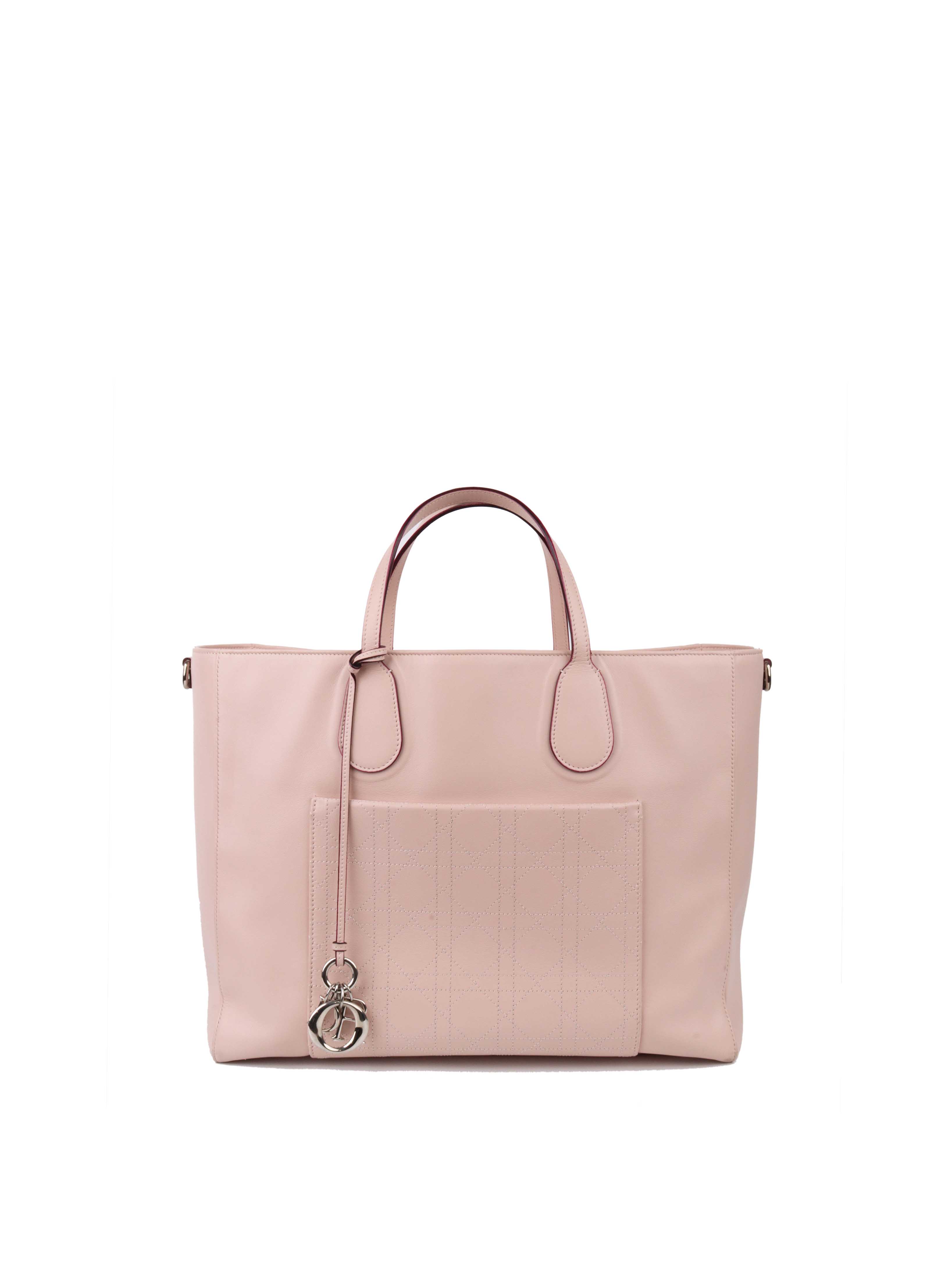 Dior Pink Leather Diaper Tote Bag - Stylish & Spacious Designer Baby Bag for Moms, Perfect for Travel, Shopping & Everyday Use