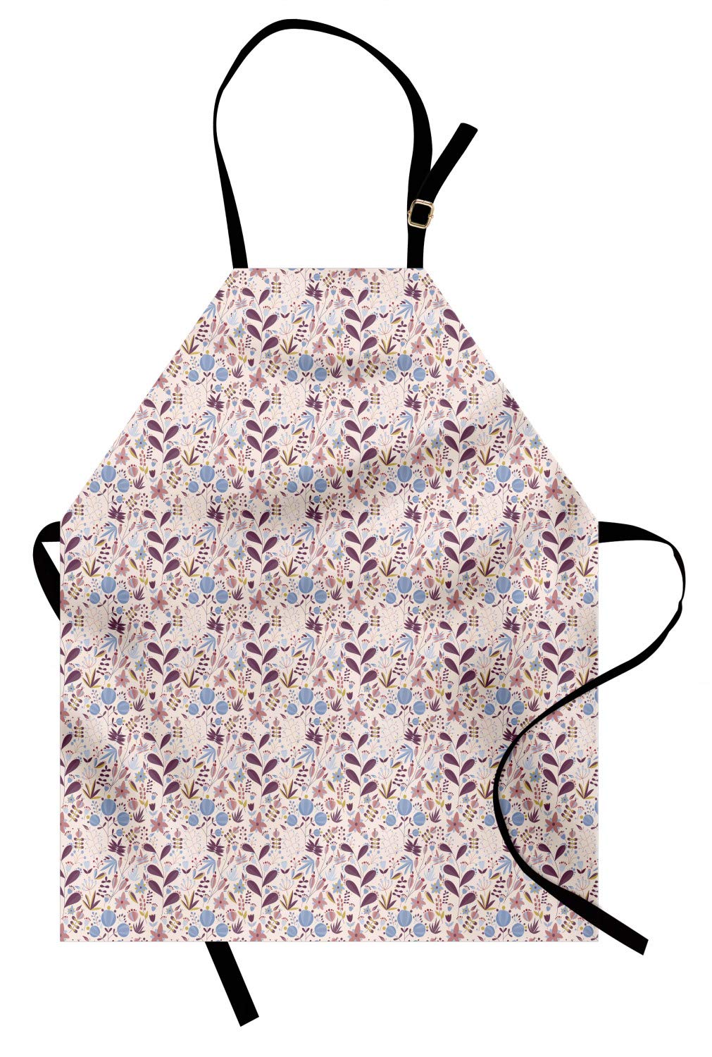 Ambesonne Floral Apron - Pastel Colors, Adjustable Neck for Cooking & Gardening
