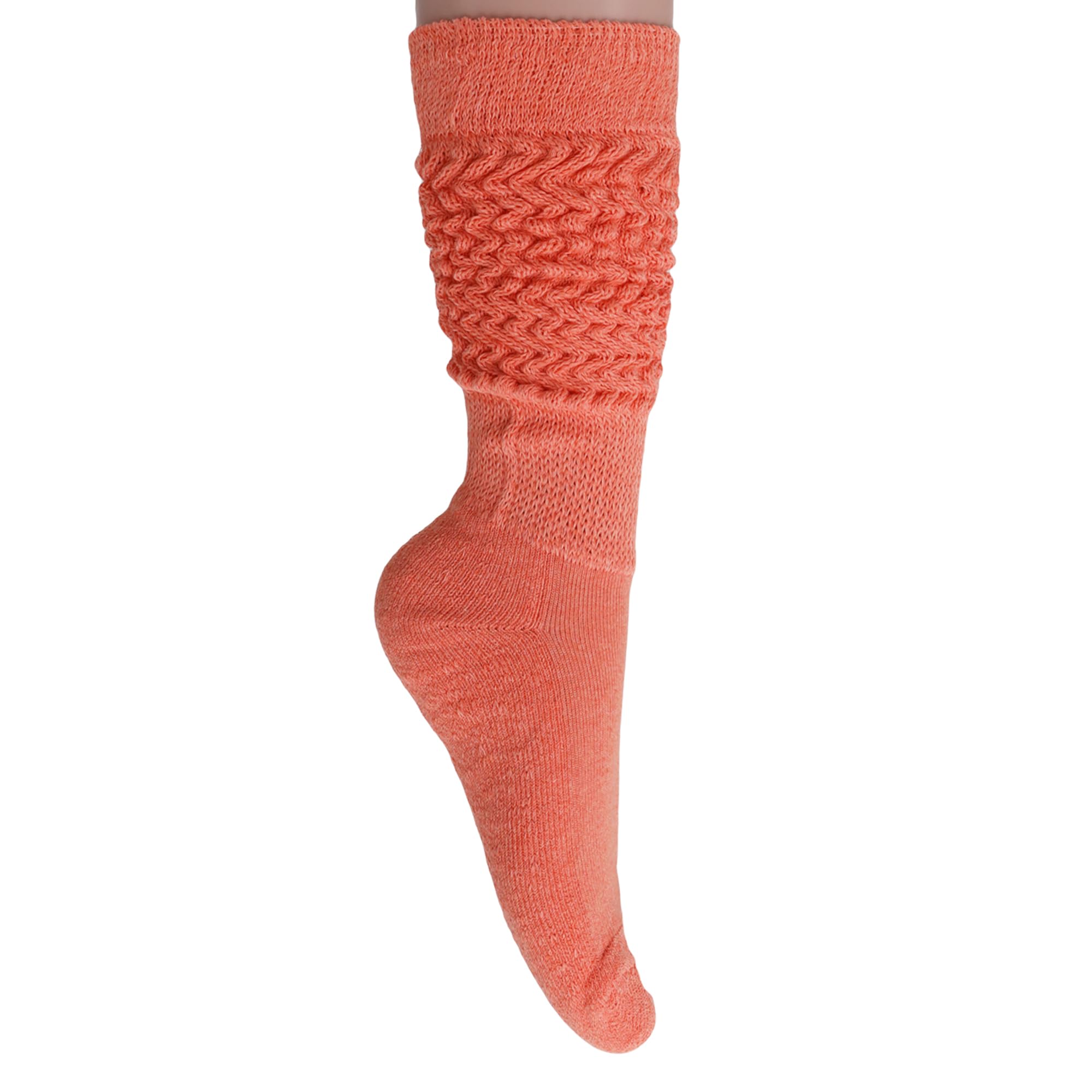 American Made Slouch Socks - Extra Long Cotton Knee High Scrunch Socks for Women & Men | Heavy Warm Winter Socks for Boots, Lounge & Cold Weather Comfort