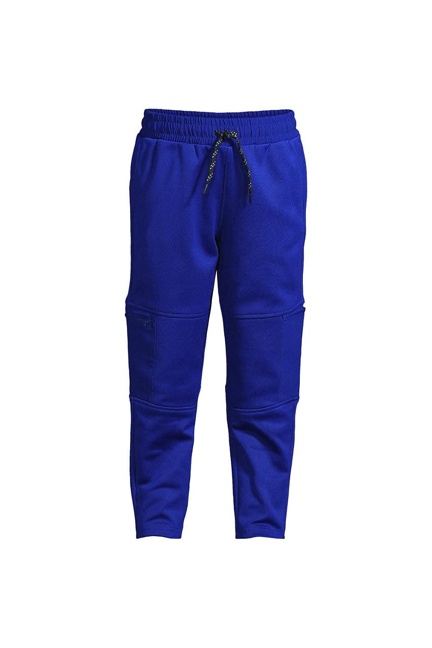 Lands' End Boys Iron Knee Active Tech Fleece Tricot Pants - Comfortable & Durable Fleece Pants for Kids Outdoor Play, Sports & Winter Activities