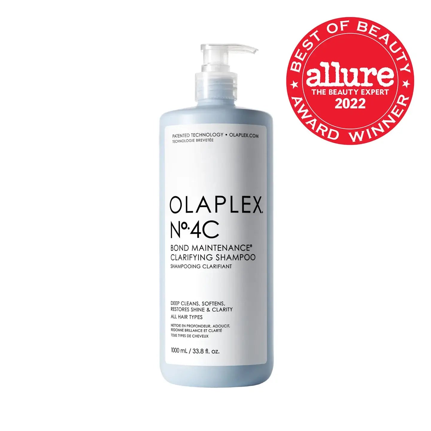 No.4c Bond Maintenance® Clarifying Shampoo - 1 Liter for Color-Treated & Chemically Processed Hair | Removes Buildup & Restores Shine | Salon-Quality Hair Care for Damaged Hair