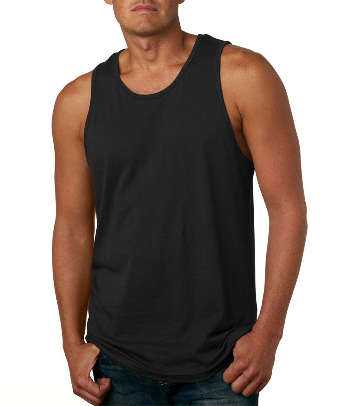 Next Level Apparel Men's Premium Jersey Tank Top (3633) - Black, Small - Comfortable Workout & Gym Essential for Active Lifestyles