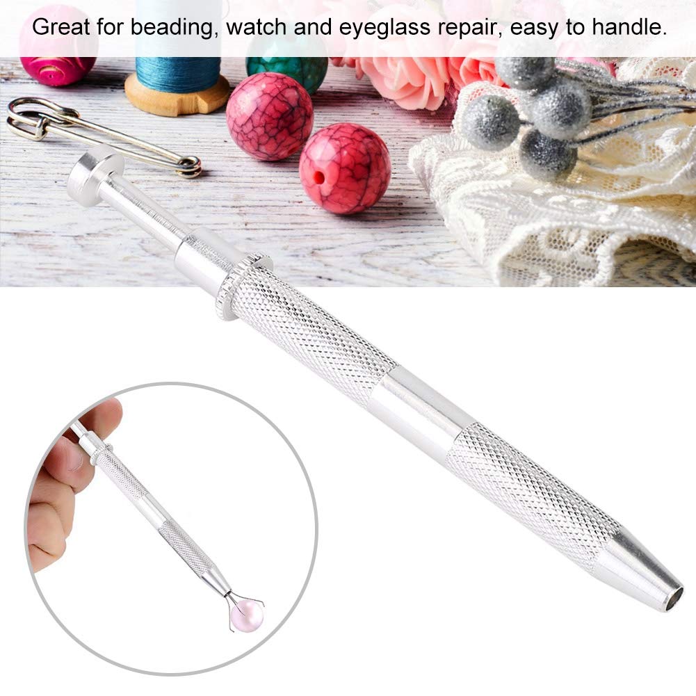 Professional Jewelry Pick Up Tool - Metal Prong Beads Holder Tweezers for Jewelry Making | Perfect for Beading, Watch Repair & Crafting Accessories