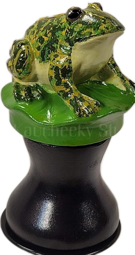 Heavy Duty Decorative Steel Rolling Hose Guide - Hand Painted in USA, Frog Forest Green - Perfect for Garden, Yard & Outdoor Watering Systems