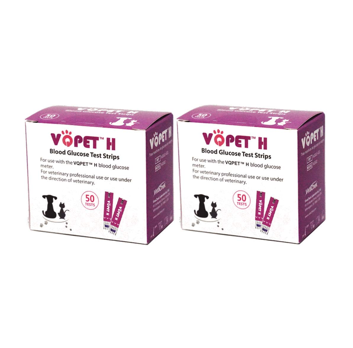 VQ PET H Blood Glucose Test Strips 100ct - Monitor Pet Diabetes at Home