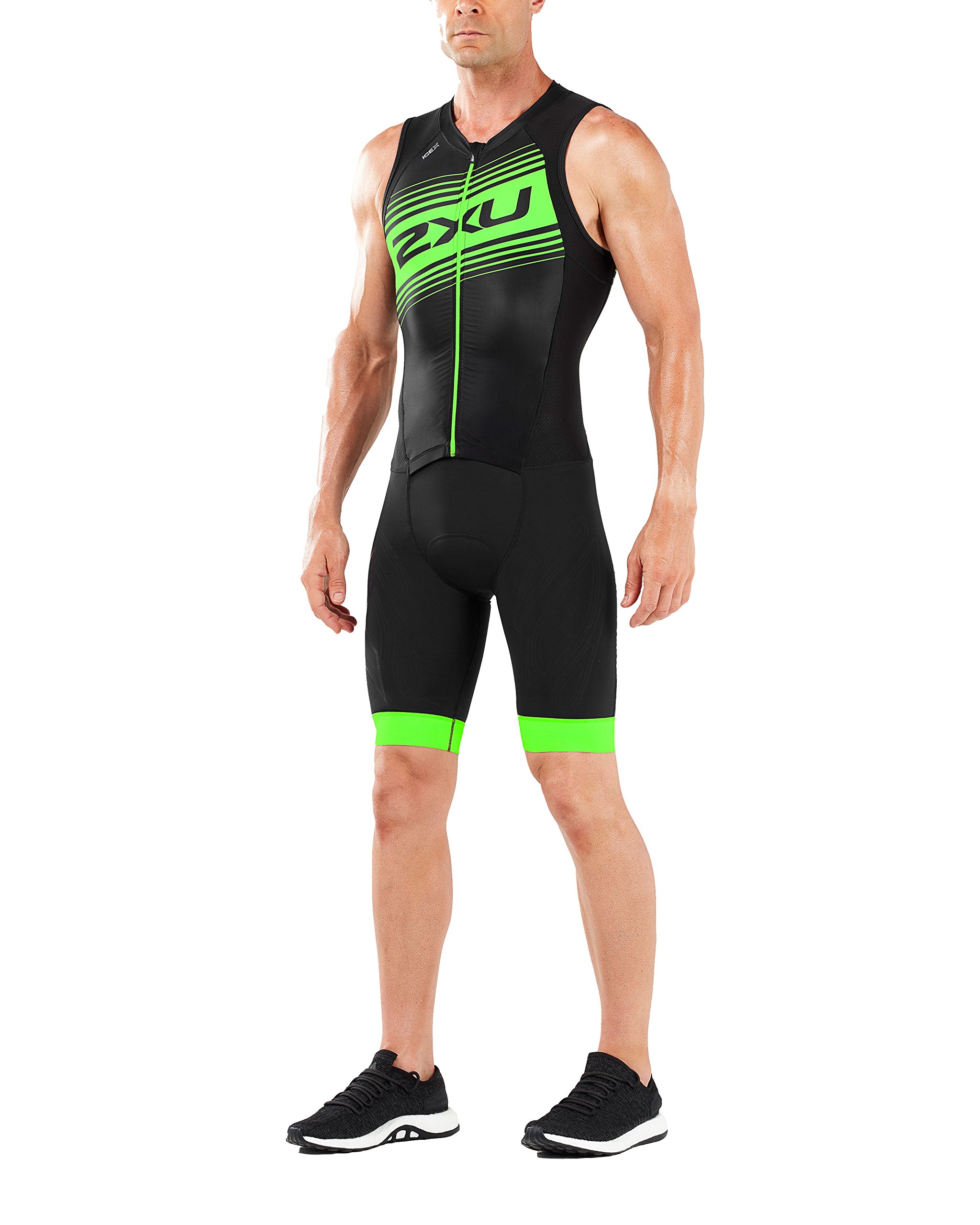 2XU Men's High-Performance Compression Full Zip Triathlon Suit - Ideal for Swimming, Cycling & Running - Moisture-Wicking & Muscle Support