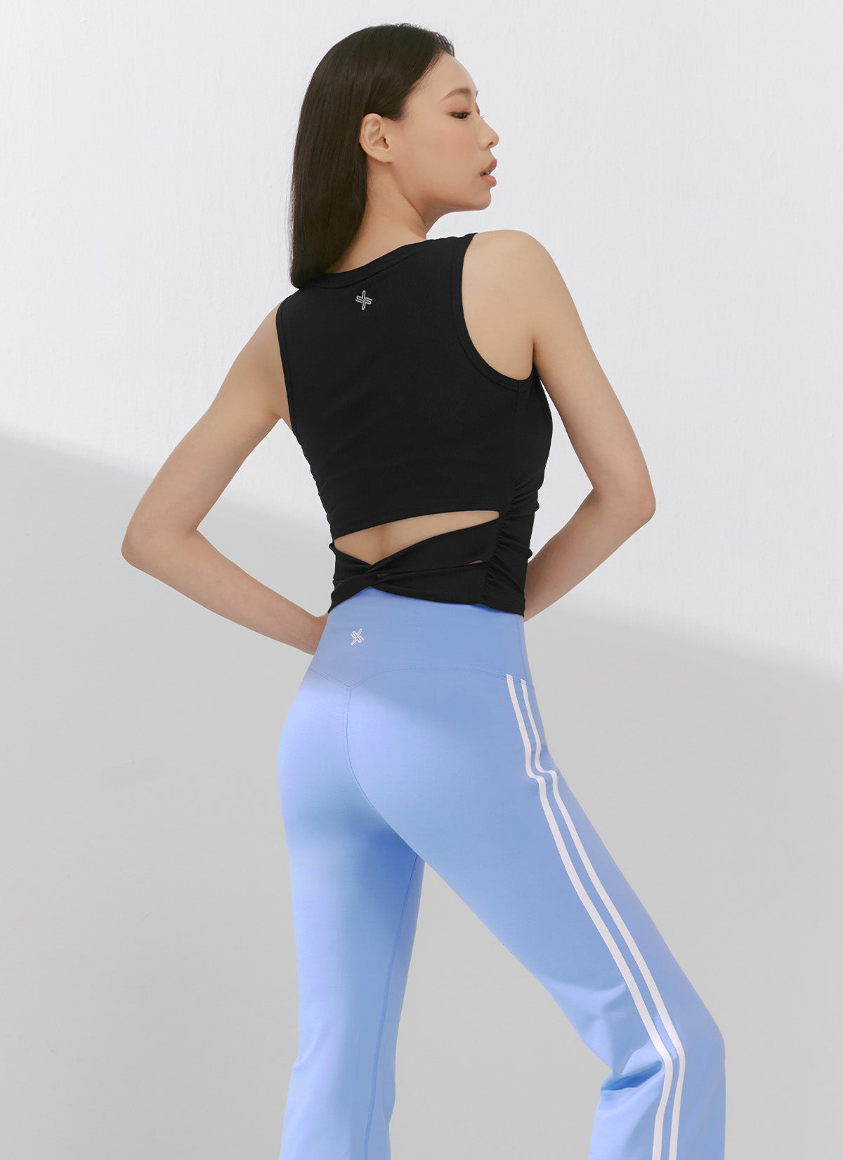 Comfortable Fine Track Line Boots Cut Leggings - Women's Stretchy Yoga Pants for Workout, Running & Casual Wear