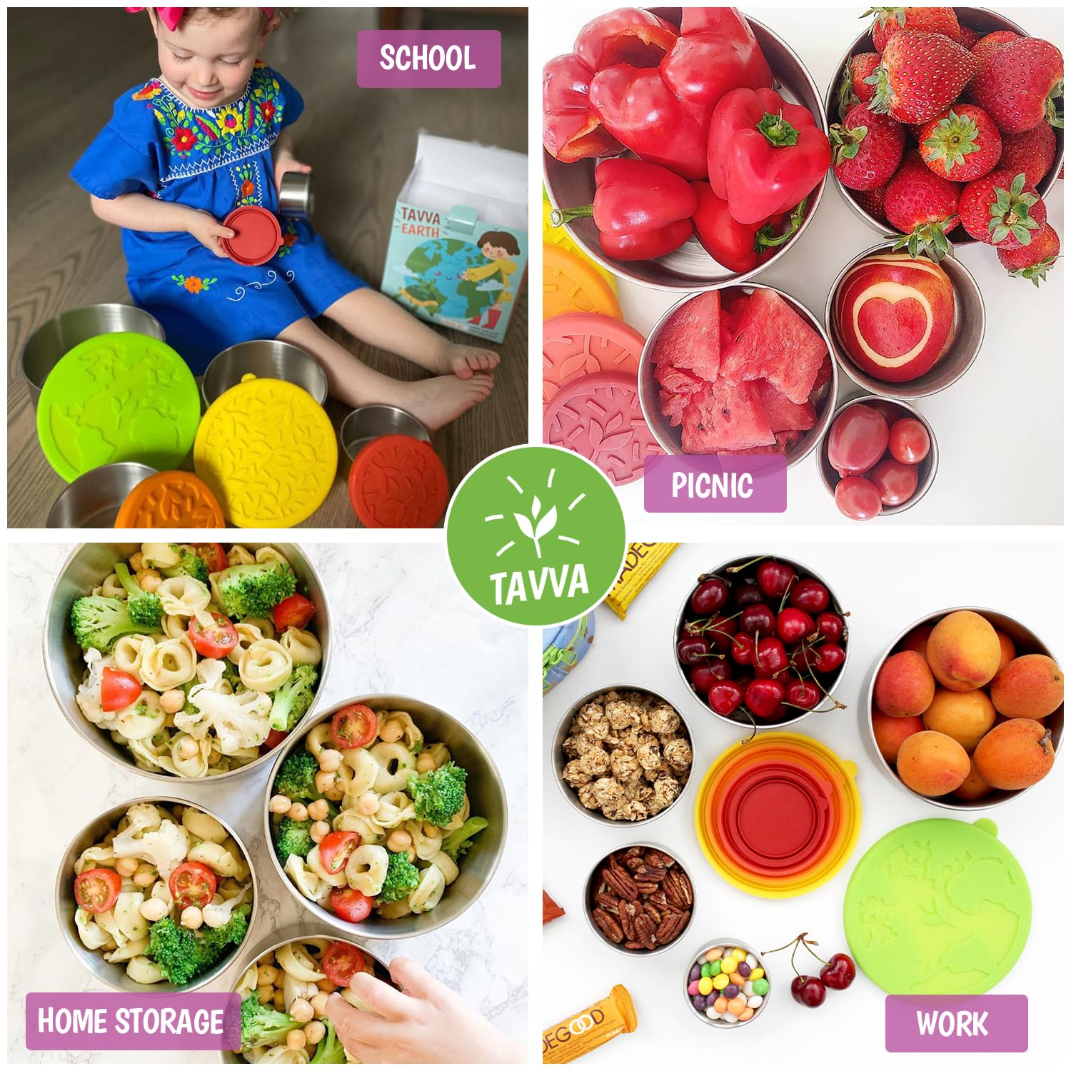 Premium Stainless Steel Food Storage Containers with Lids - Leakproof, Nesting Metal Lunch Box for Kids & Adults | Ideal for School, Office, Picnics & Meal Prep