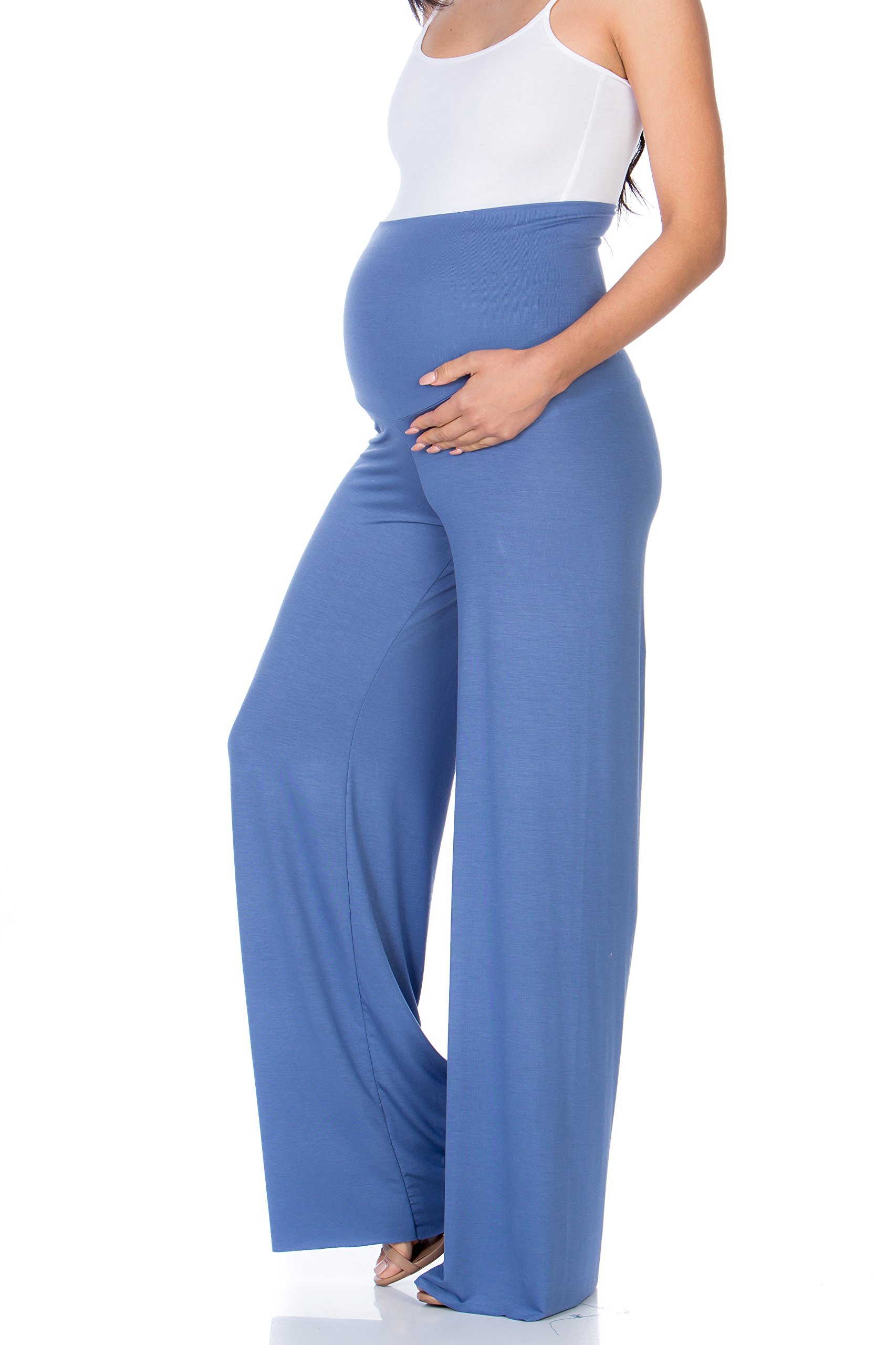 Stylish Women's Maternity Palazzo Pants - Bohemian Print, Tummy Control & Comfort for Pregnancy - Perfect for Casual Wear, Office & Maternity Photoshoots