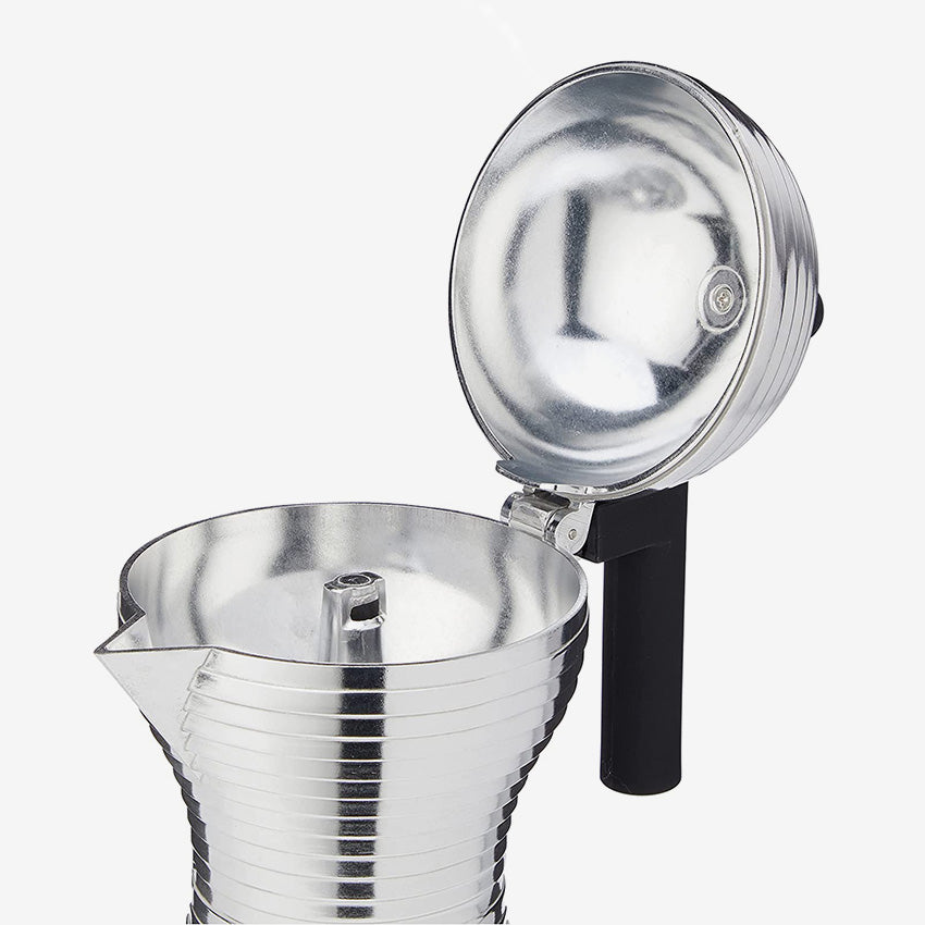 Alessi Pulcina Espresso Coffee Maker - Stovetop Moka Pot for Italian Coffee - Perfect for Home, Office & Gifts
