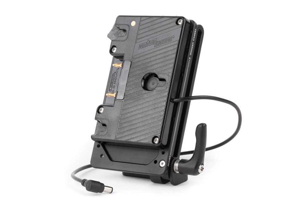 Professional Wooden Camera Battery Slide Mounting System - Compatible with V-Mount, Gold Mount & QRC Gold Mount Battery Plates - Perfect for DSLR, Mirrorless & Cinema Camera Rig Setups