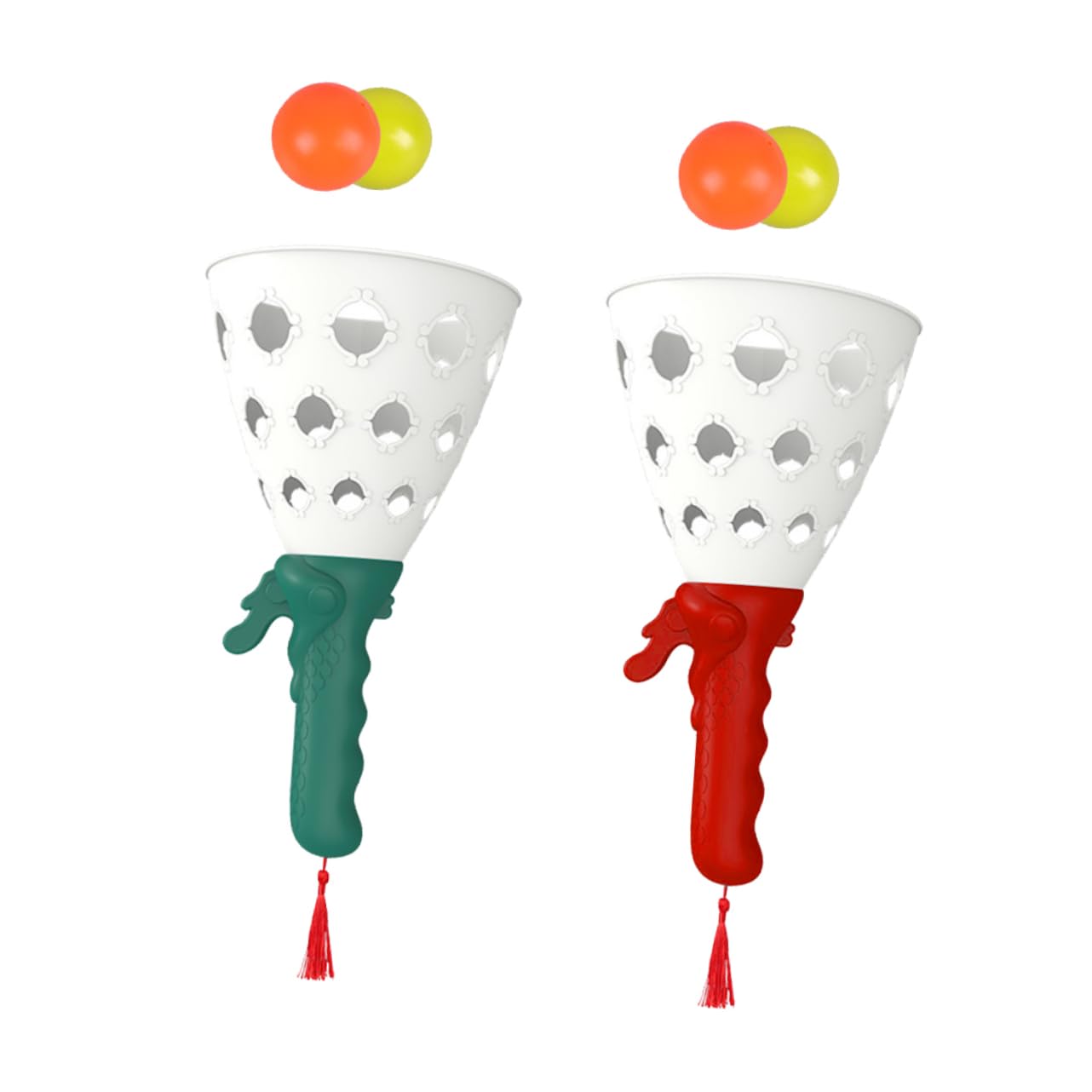 SAFIGLE Bouncing Ball Launcher Toy Set - Pop and Catch Ball Shooter with Basket Catcher for Kids, Outdoor Parent-Child Games, Floating ABS Plastic (Great for Backyard Play, Birthday Parties & Family Bonding)
