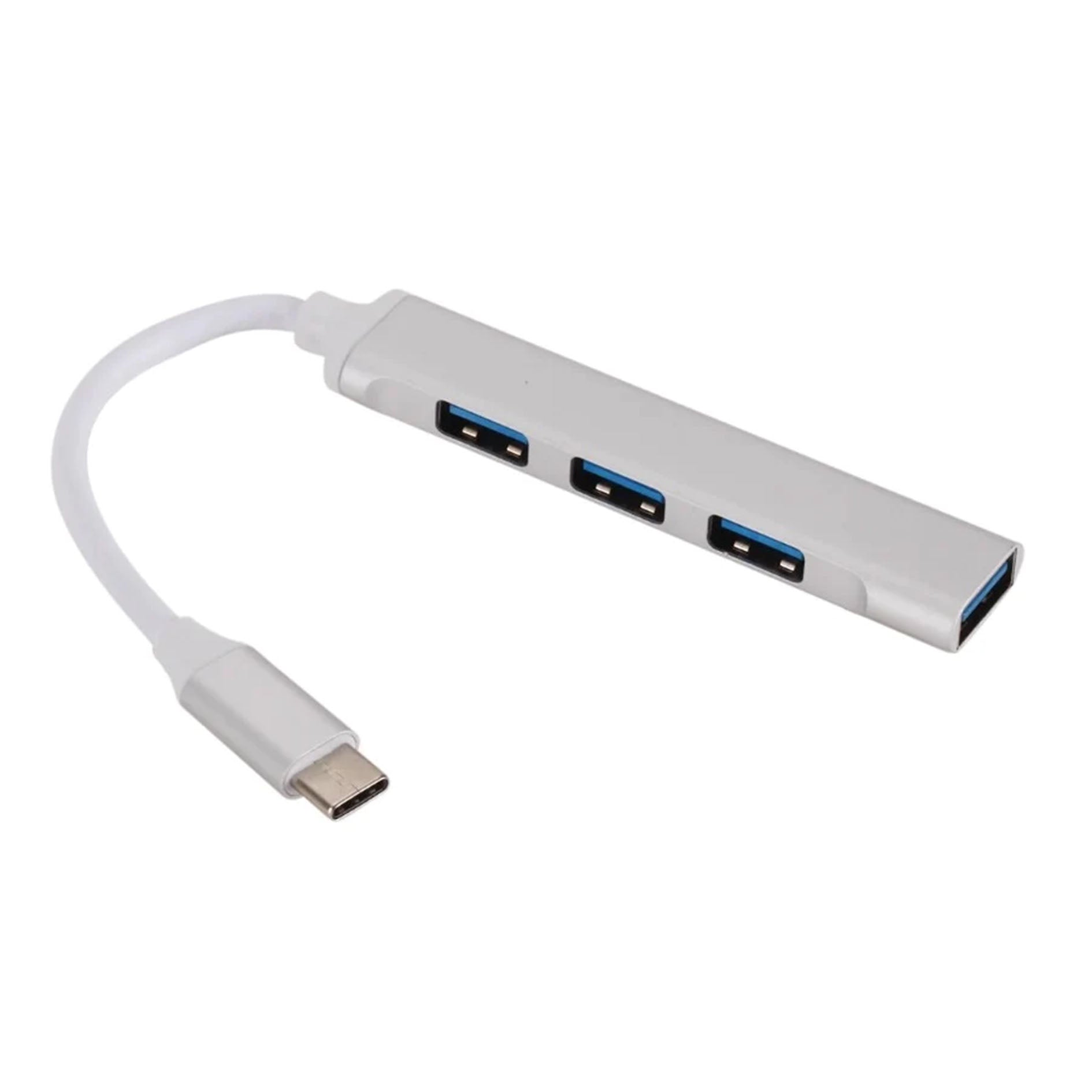 USB C to 4 Port USB 3.0 Hub Adapter - High-Speed Data Transfer for Laptop, PC, MacBook - Perfect for Home Office, Gaming & Multi-Device Charging