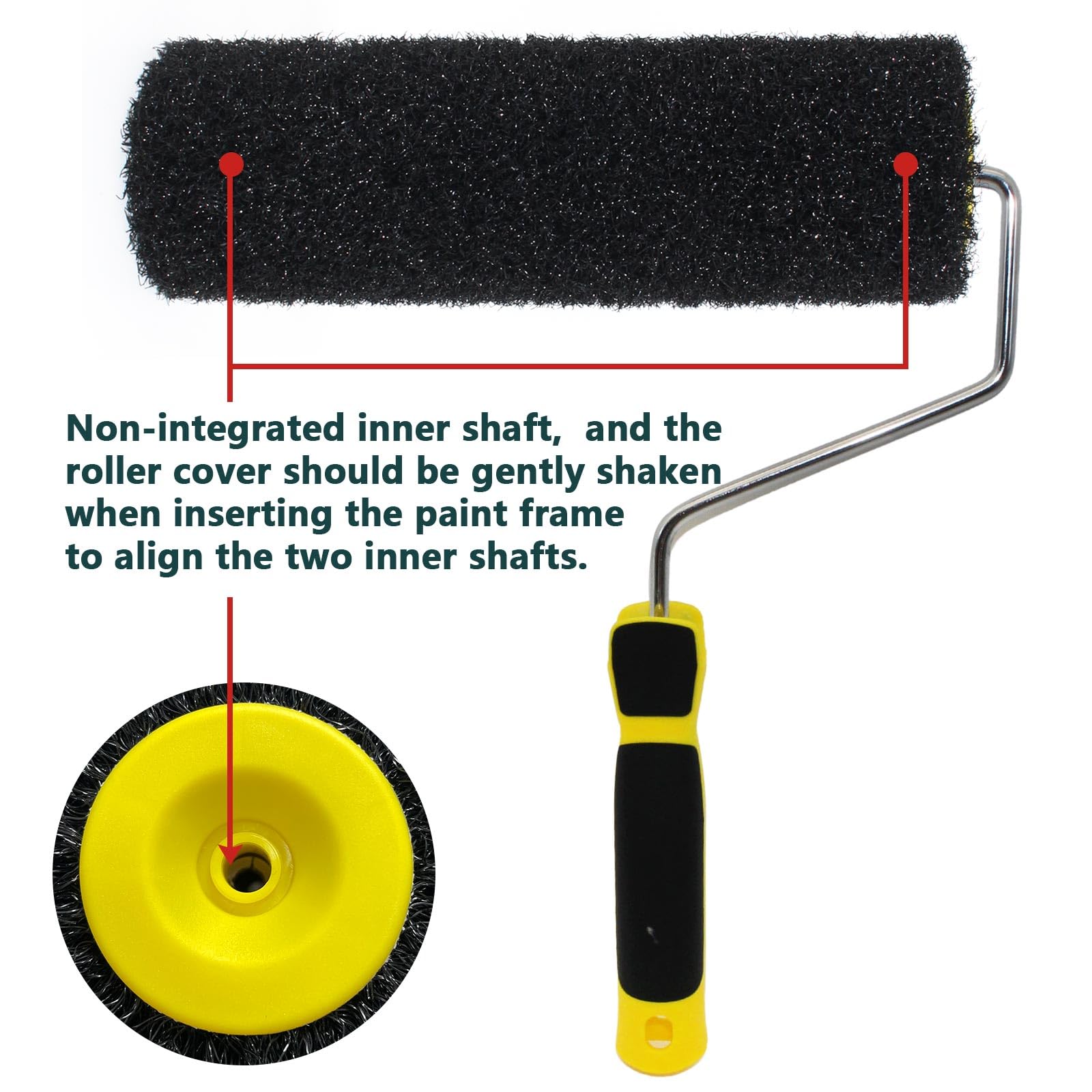 9 Inch Drywall Texture Roller Cover - Professional Drywall Compound Applicator for Walls & Ceilings - Perfect for DIY Home Renovation and Professional Construction Projects