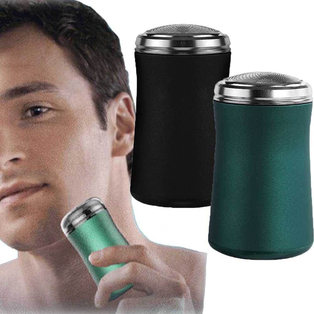 Portable Electric Razor for Men - Pocket Size Rechargeable Shaver with Washable Design, Smooth Shave for Travel, Gym & Daily Use (2 Colors)