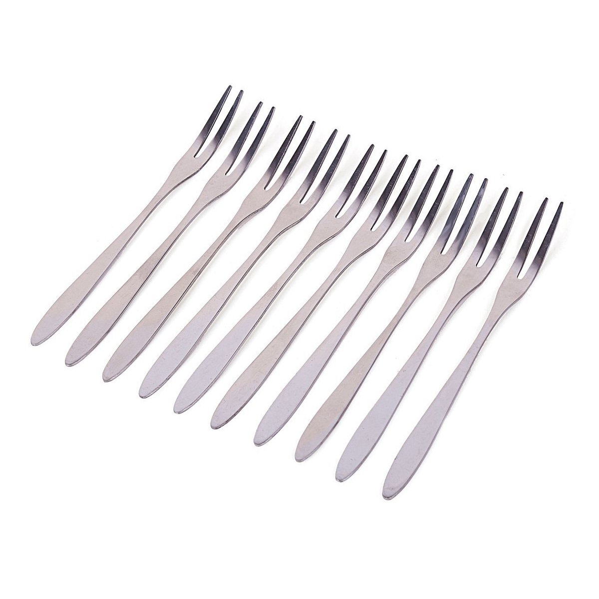 HornTide 12-Piece Stainless Steel Appetizer Forks Set - Perfect for Dessert & Fruit Salad