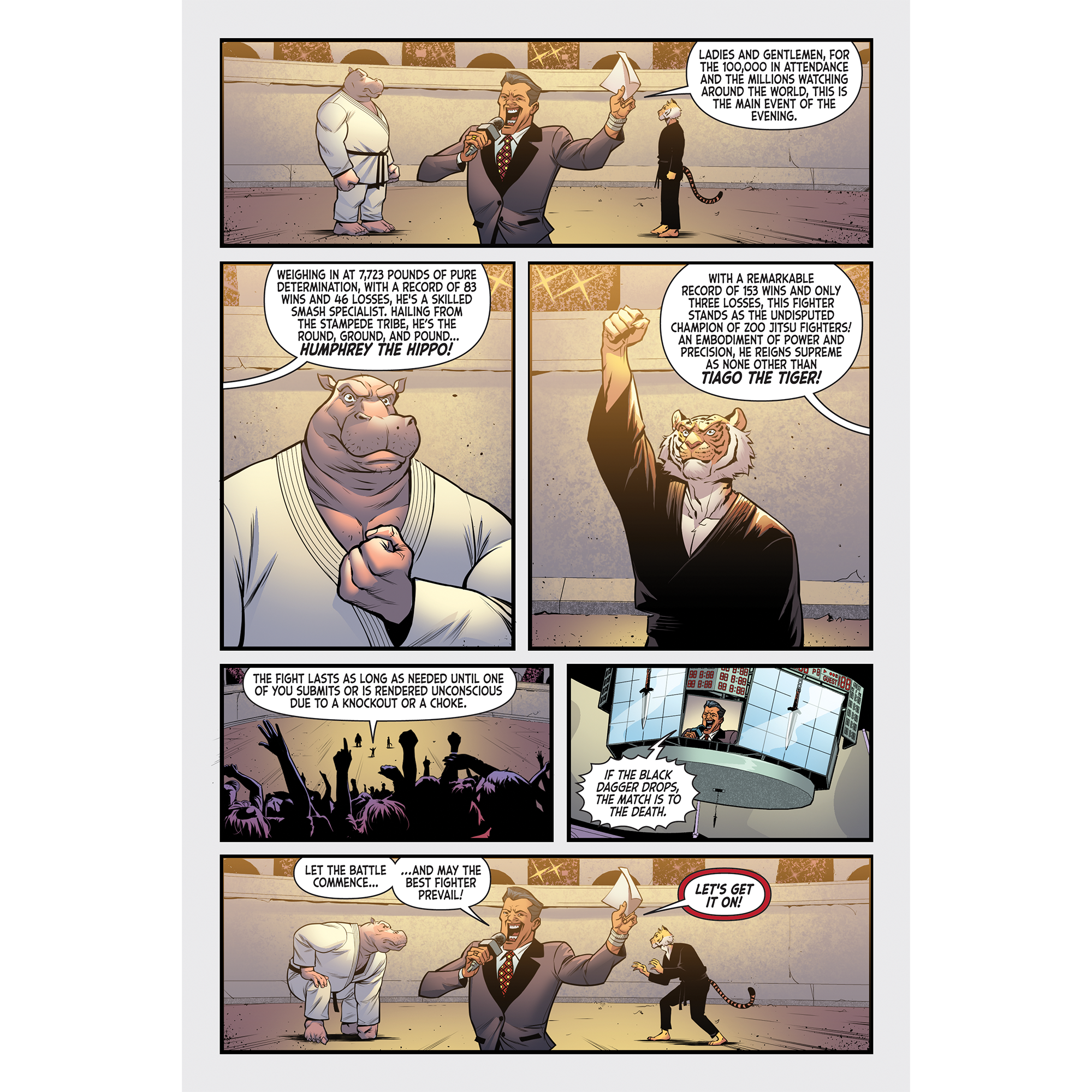 Zoo Jitsu Fighters #1 Comic Book - Limited Edition Cover F by Wade King | Collectible Graphic Novel for Comic Enthusiasts & Martial Arts Fans