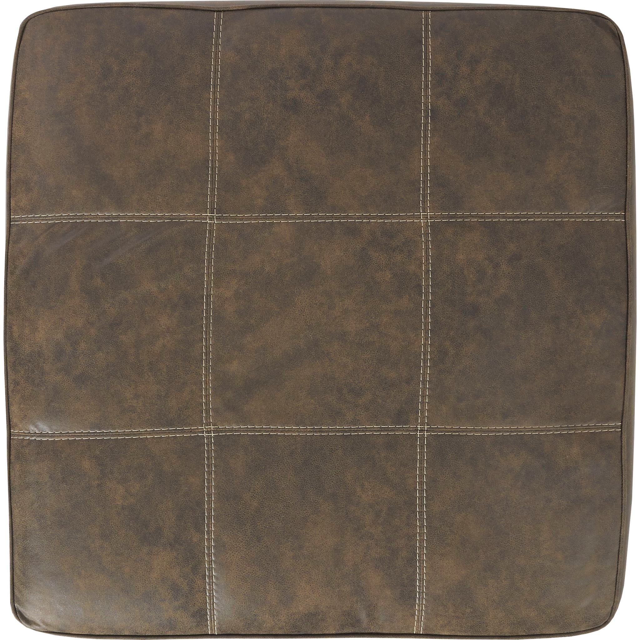 Luxury Abalone Oversized Accent Ottoman in Rich Chocolate Brown - Perfect for Living Room, Bedroom & Home Decor
