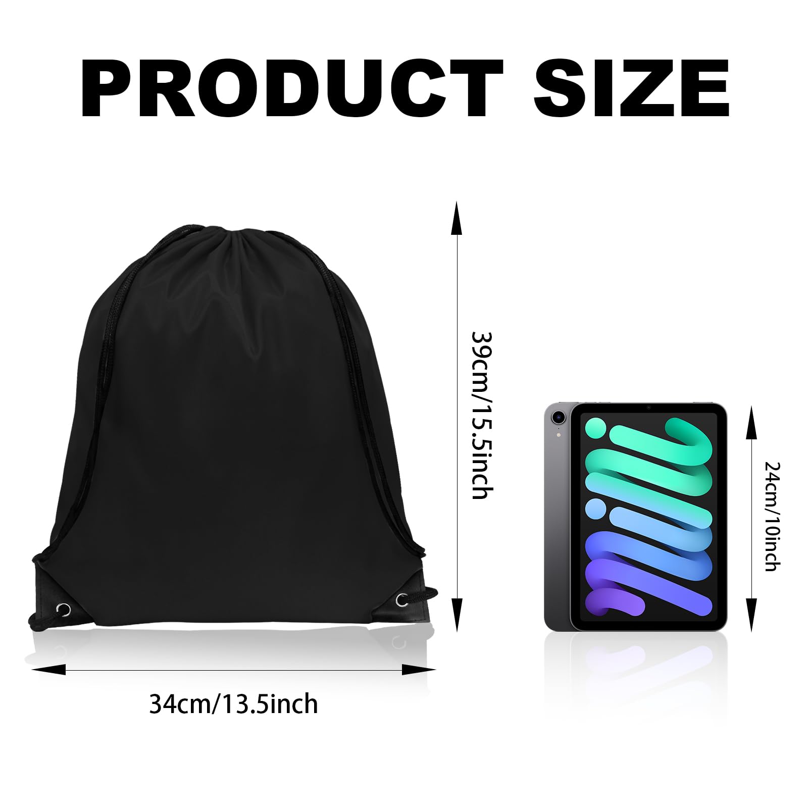 GoodtoU Drawstring Bags - Lightweight Nylon Backpack with Adjustable Straps for Gym, Travel & School | Water-Resistant Sports Sack for Running, Yoga & Outdoor Activities