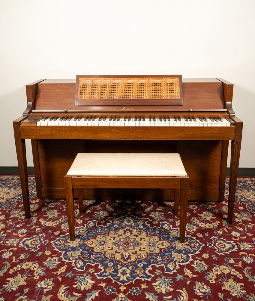 Acrosonic by Baldwin Spinet Piano in Satin Walnut Finish | Serial Number 656019 | Perfect for Home, Studio & Small Venue Performances