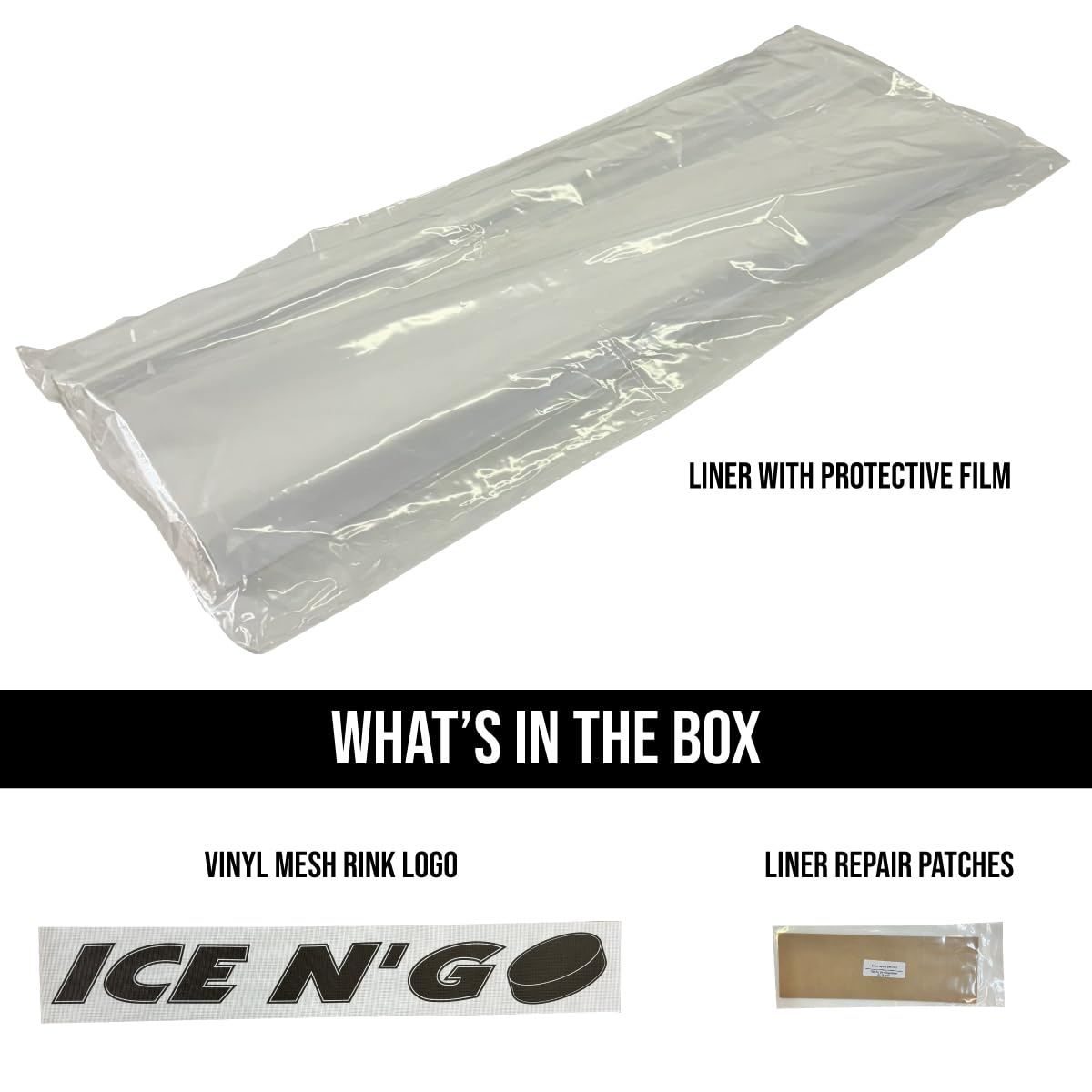 Ice N'Go 60 Series Premium Backyard Ice Rink Liner - Durable Winter Skating Rink Cover for Outdoor Hockey & Family Fun