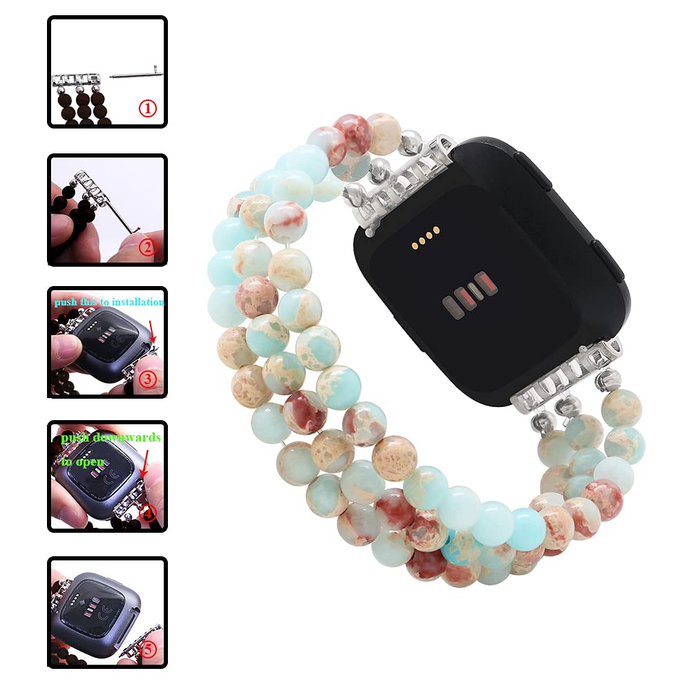 Fashionable Wristband for Fitbit Versa 2/Versa/Versa Lite - C&L Accessories Replacement Band | Perfect for Workouts, Running & Daily Wear