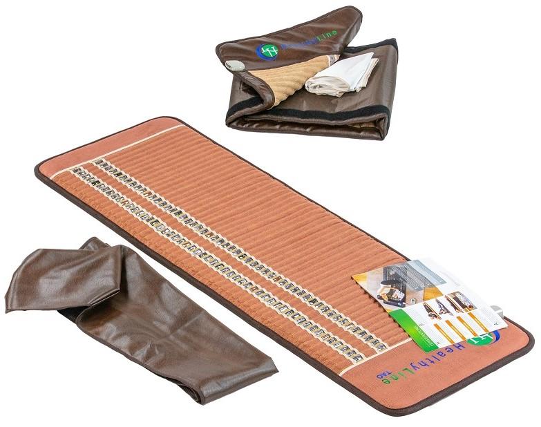 Premium Full-Sized TAO Gemstone Mat with 5 Natural Healing Therapies - Acupressure, Pain Relief & Relaxation for Home Spa, Yoga & Meditation