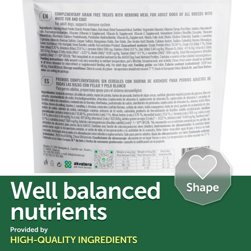 Premium Herring Dog Treats for Adult Dogs - Immune Health Support - Perfect for Training & Rewards