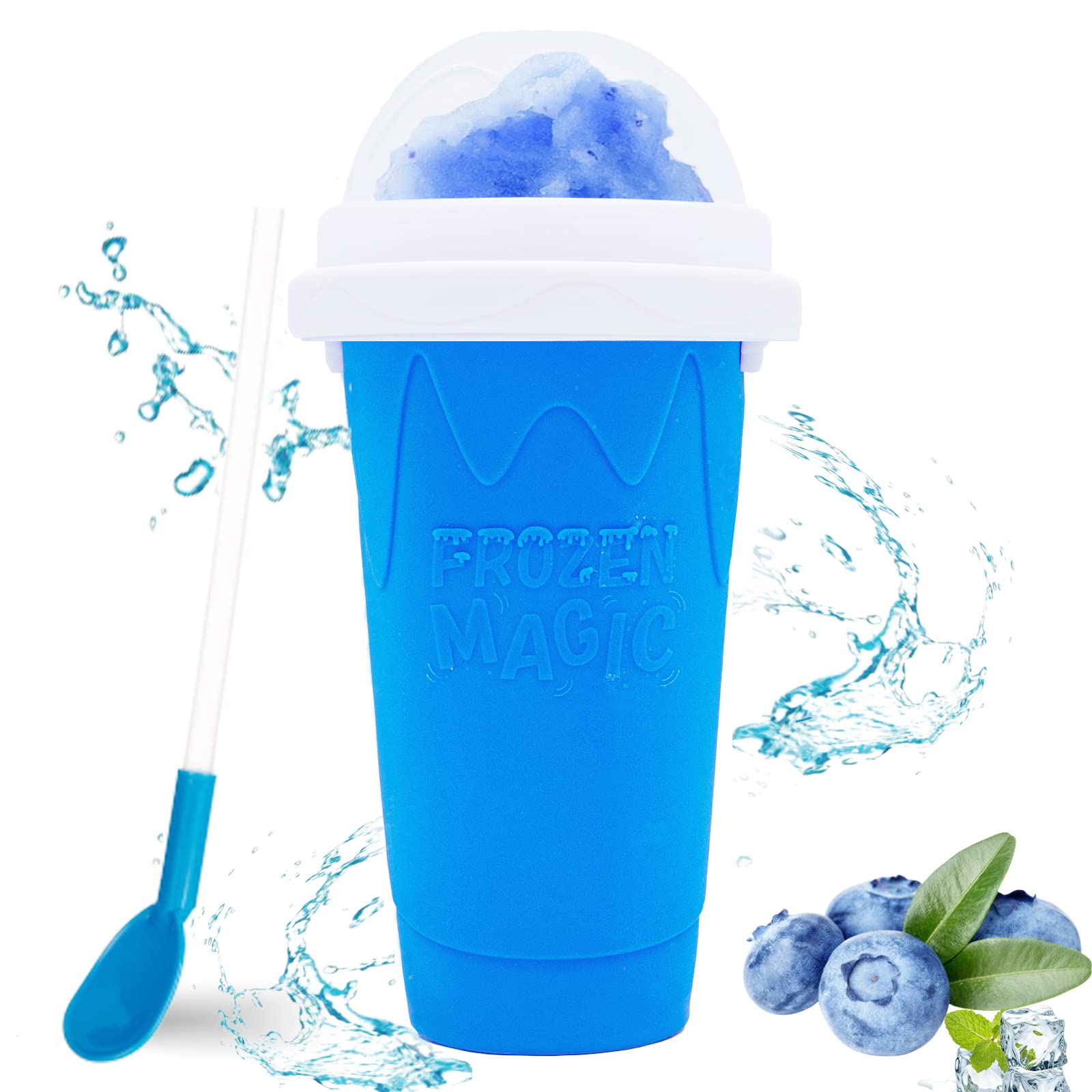 Magic Slushy Maker Squeeze Cup - DIY Homemade Slushie & Milk Shake Maker for Kids & Family - Fun Cooling Cup for Summer Drinks, Parties & Outdoor Activities