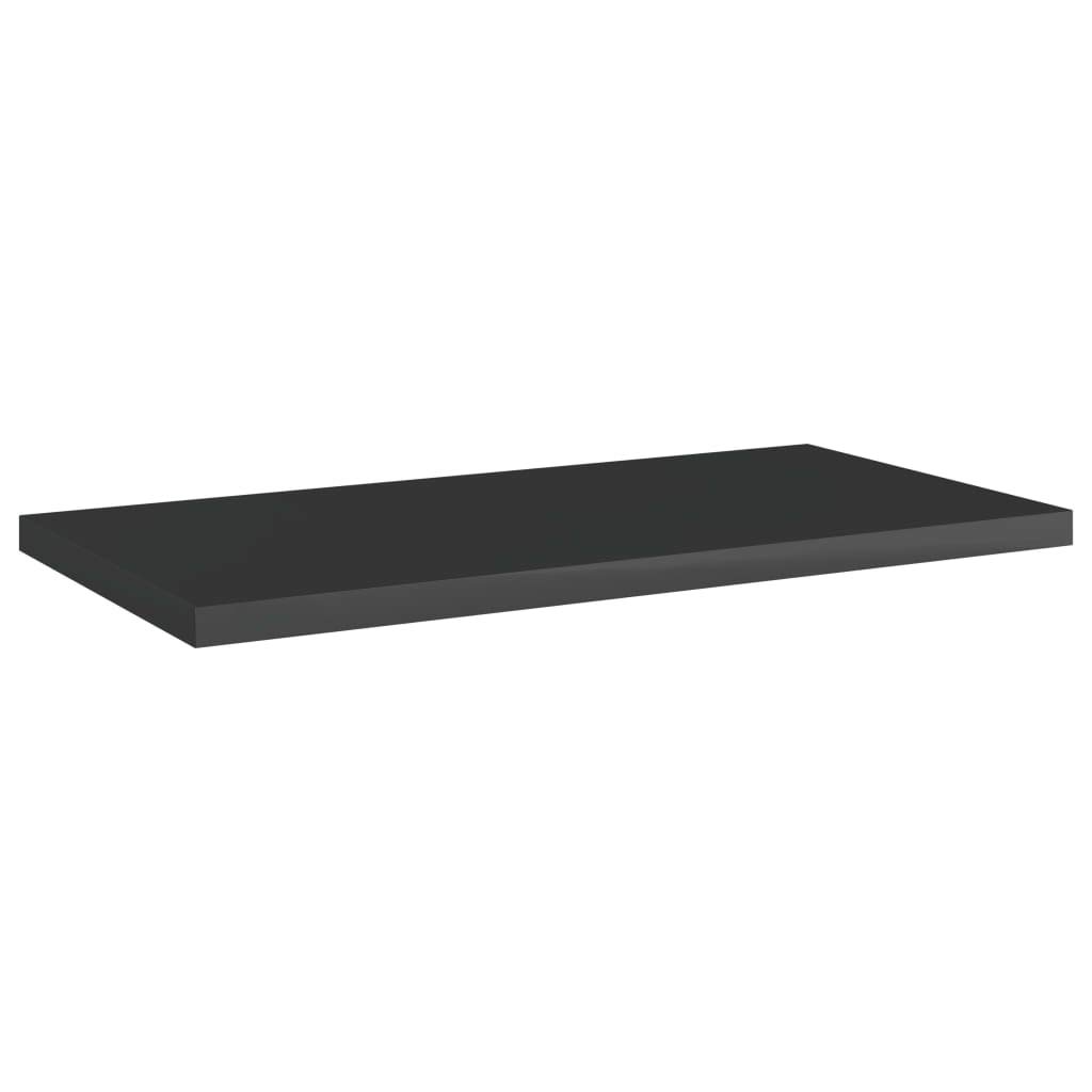 vidaXL 8-Pack High Gloss Black Bookshelf Boards - 15.7