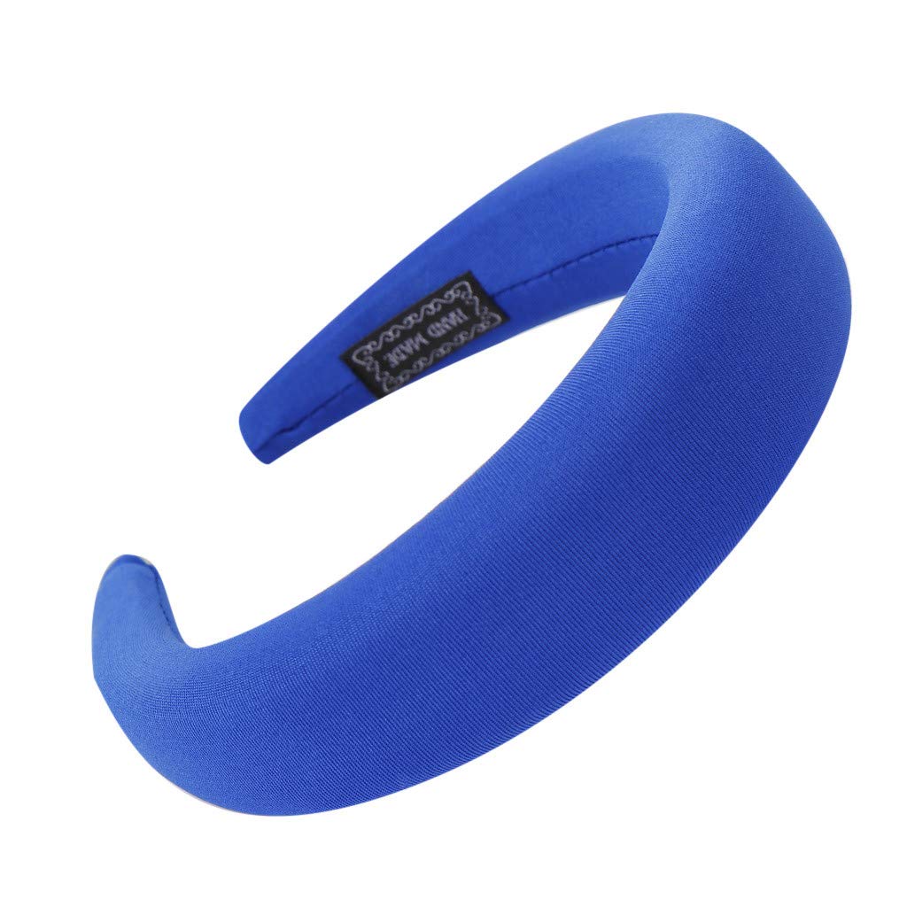 Women's Fashion Sponge Hairband - Simple Sweet Head Hoop for Girls & Women | Soft Comfortable Hair Accessory for Daily Wear, Sports, and Styling (Blue, One Size)