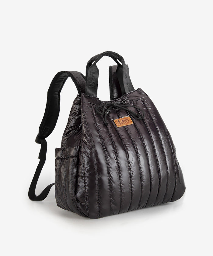 Lee Quilted Puffer Drawstring Backpack - Waterproof Lightweight Travel Backpack for Men & Women - Perfect for Hiking, School, Commuting and Outdoor Adventures