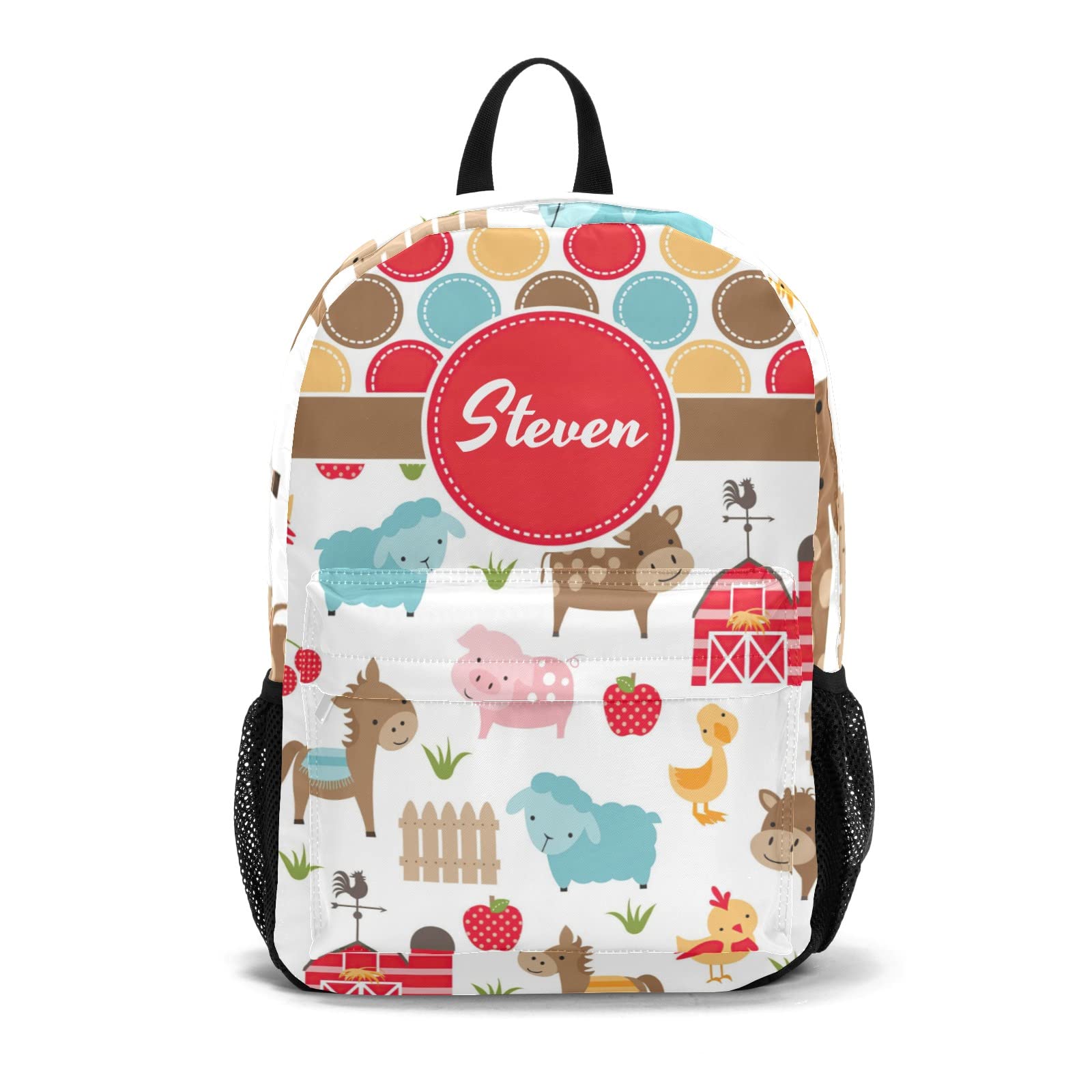 Custom Name Cartoon Animal Backpack - Personalized Kids School Bookbag, Lightweight Travel Daypack for Laptop & Essentials | Perfect for School, Travel & Daily Use