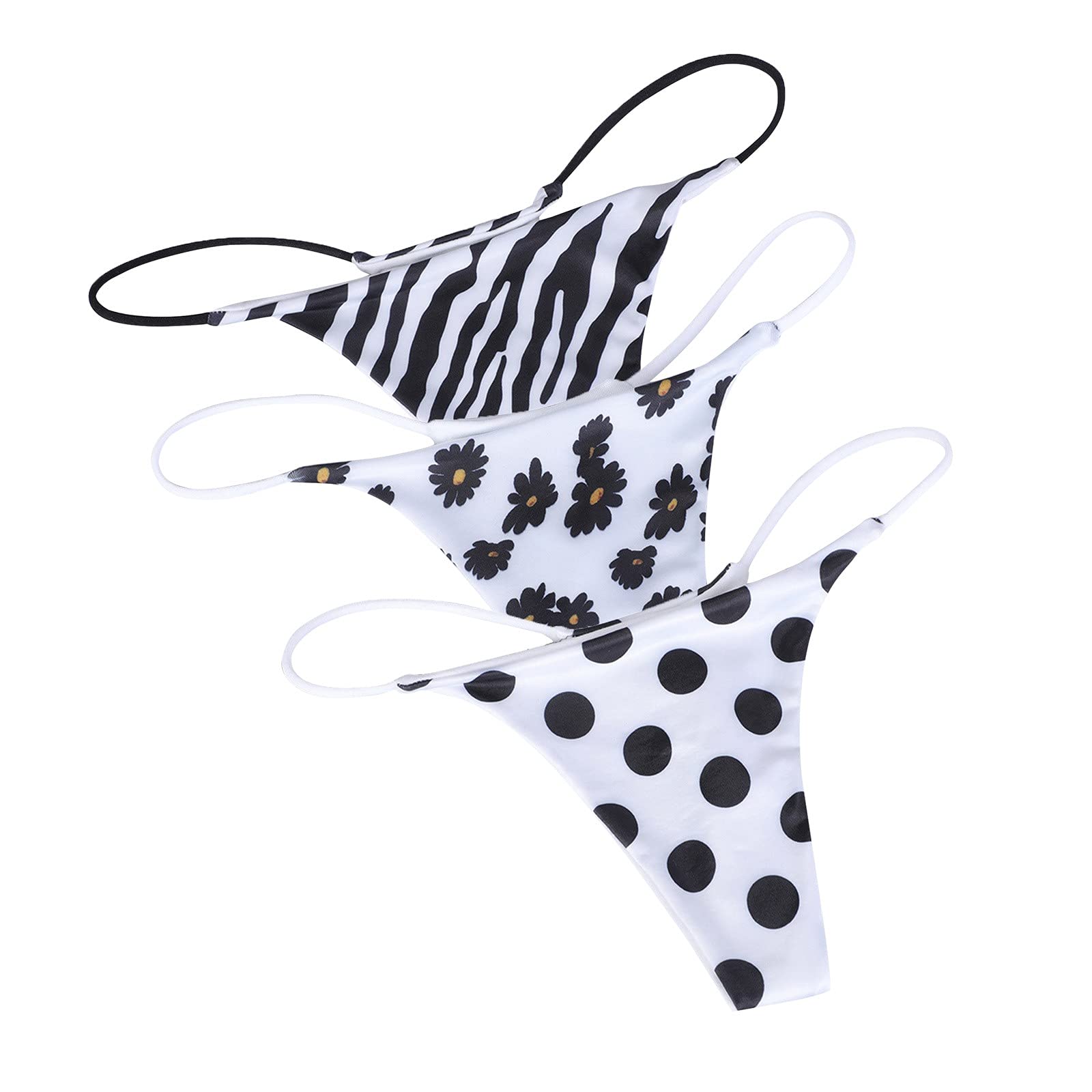 Sexy Women's Thong Underwear 3-Pack - Comfortable Low-Rise Soft T-Back G-String Panties for Everyday Wear & Special Occasions | Perfect for Date Night, Workout & Sleep