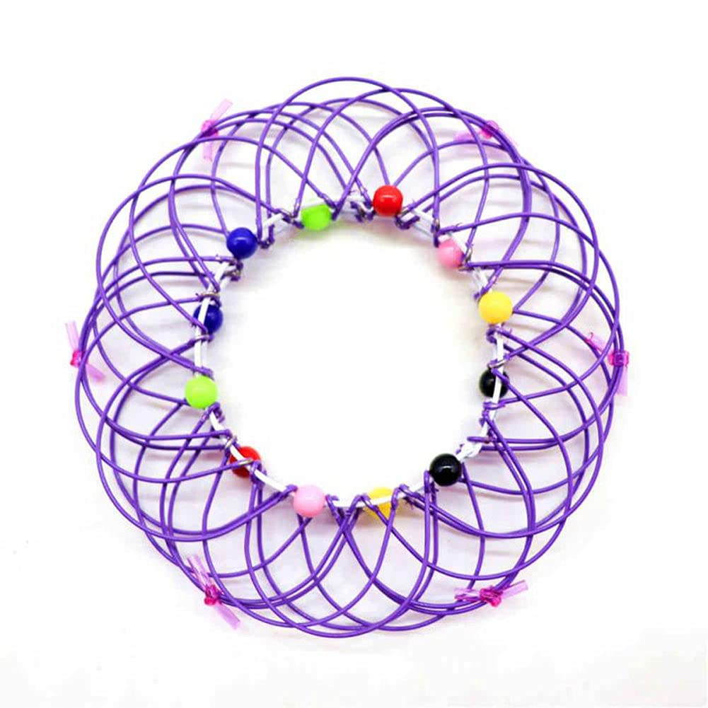 AFfeco Mandala Anti-Stress Fidget Toy - 36 Soft Steel Ring Flower Basket Puzzle for Anxiety Relief, Flexible Iron Sensory Toy for Adults & Kids | Perfect for Christmas Gifts, Office Stress Relief & Classroom Focus
