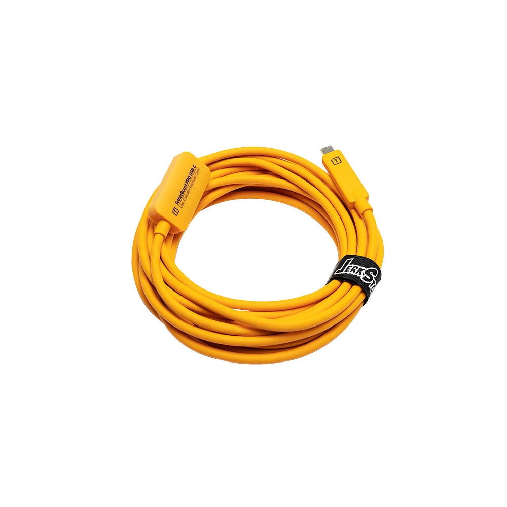 TetherBoost Pro 5m (15ft) USB C to USB C Extension Cable for Gaming Controllers - High Visibility Orange - Perfect for PS5, Xbox & PC Gaming Setups