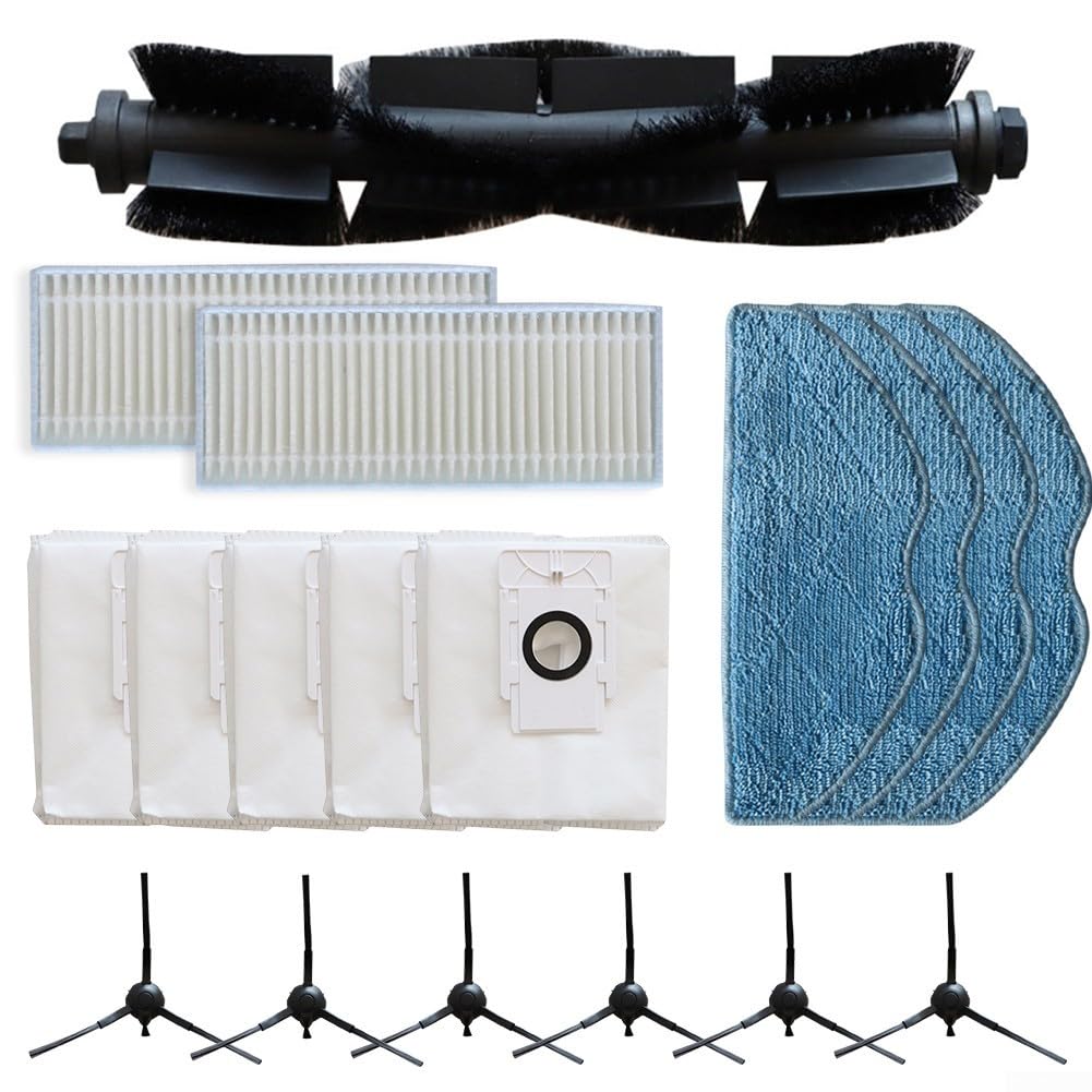 360 Botslab S8 Plus Robotic Vacuum Cleaner Replacement Parts Kit - Side Brushes, HEPA Filters, Mop Pads & Dust Bags | Compatible Accessories for Efficient Home Cleaning