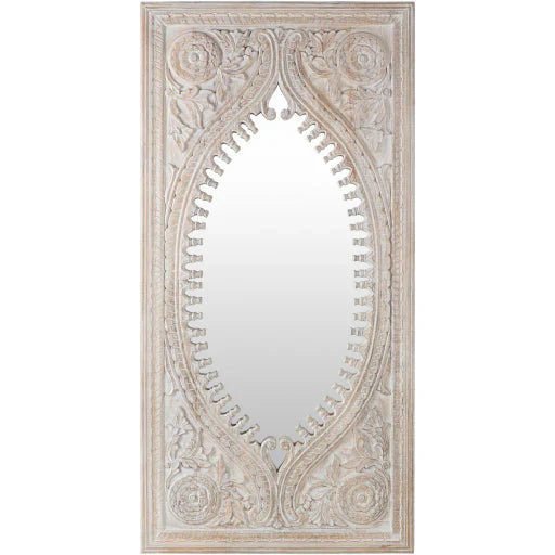 Hand Carved Modern Large Wall Mirror - Elegant Home Decor for Living Room, Bedroom & Entryway