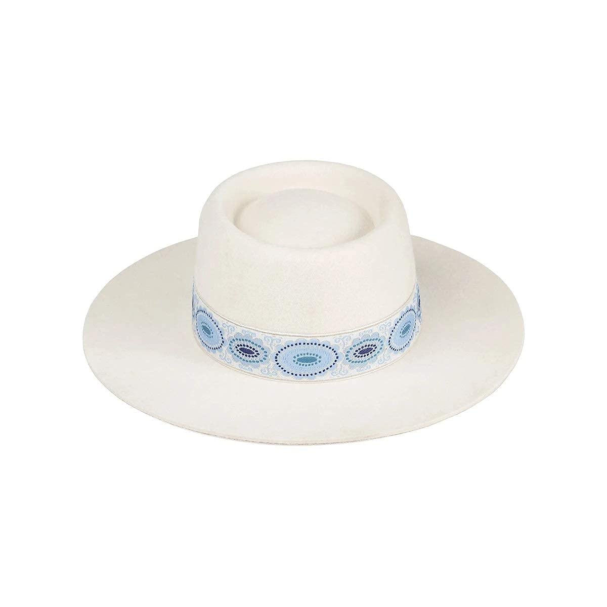Lack of Color Women's Lolita Wool Boater Hat - Vintage Style Wide Brim Sun Hat for Women, Fashionable & Warm Winter Accessory for Outdoor, Tea Party, and Cosplay Events