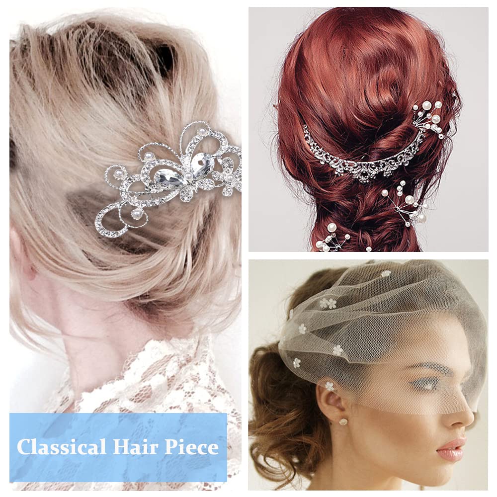 29-Piece Wedding Hair Comb & Hair Pins Set - FULANDL Faux Pearl Crystal Bridal Hair Accessories with Rhinestone U-Shaped Flower Clips for Brides, Women & Girls - Perfect for Weddings, Prom, Parties & Special Occasions
