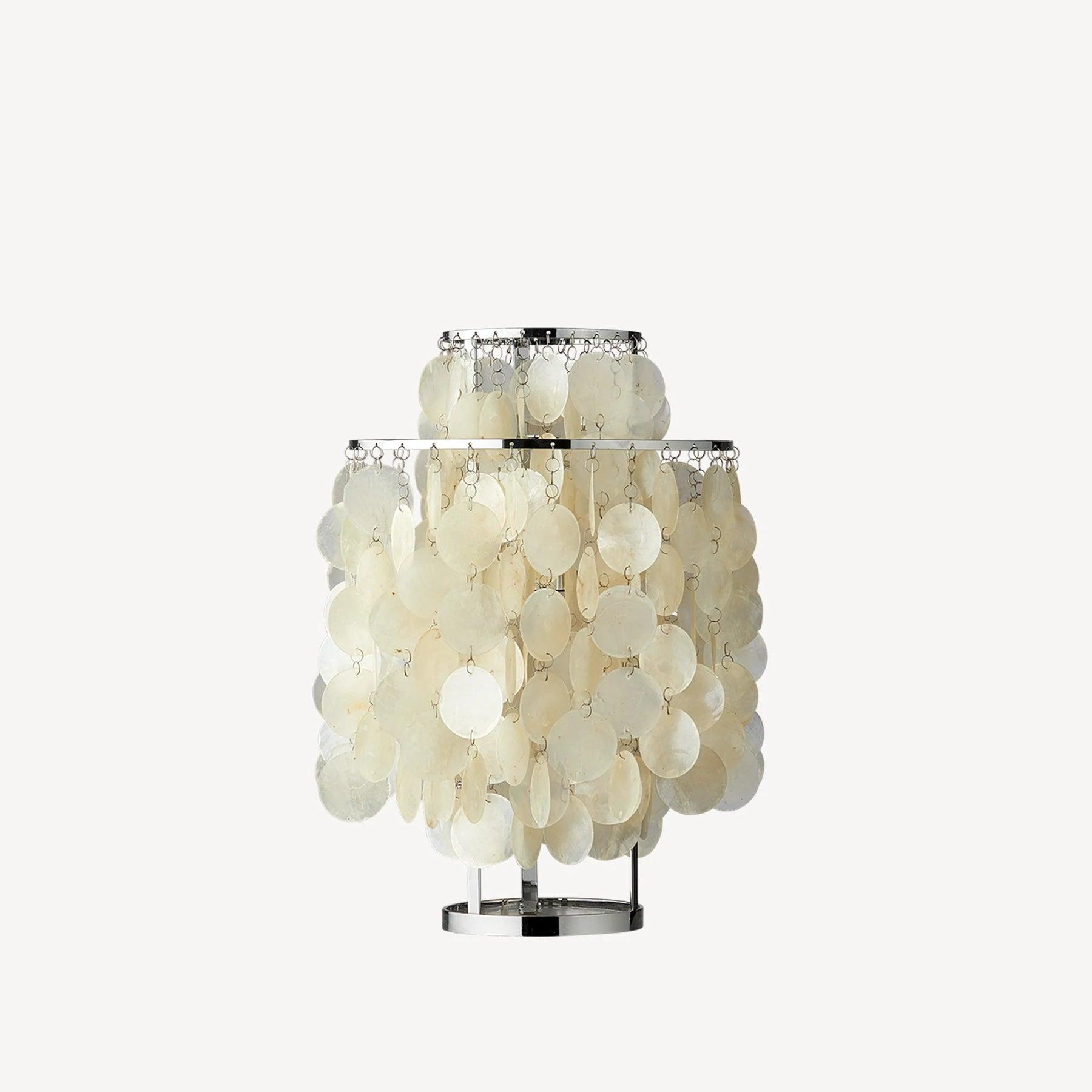 Modern Round Shell Table Lamp - Stylish Bedside & Living Room Lighting for Home Decor | Perfect for Bedroom, Office & Reading Nook