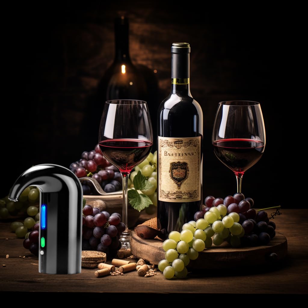 Premium Electric Wine Aerator & Decanter - Fast Wine Dispenser & Pourer for Wine Lovers | Perfect Wine Accessory Gift Set for Home, Parties & Corporate Gifts