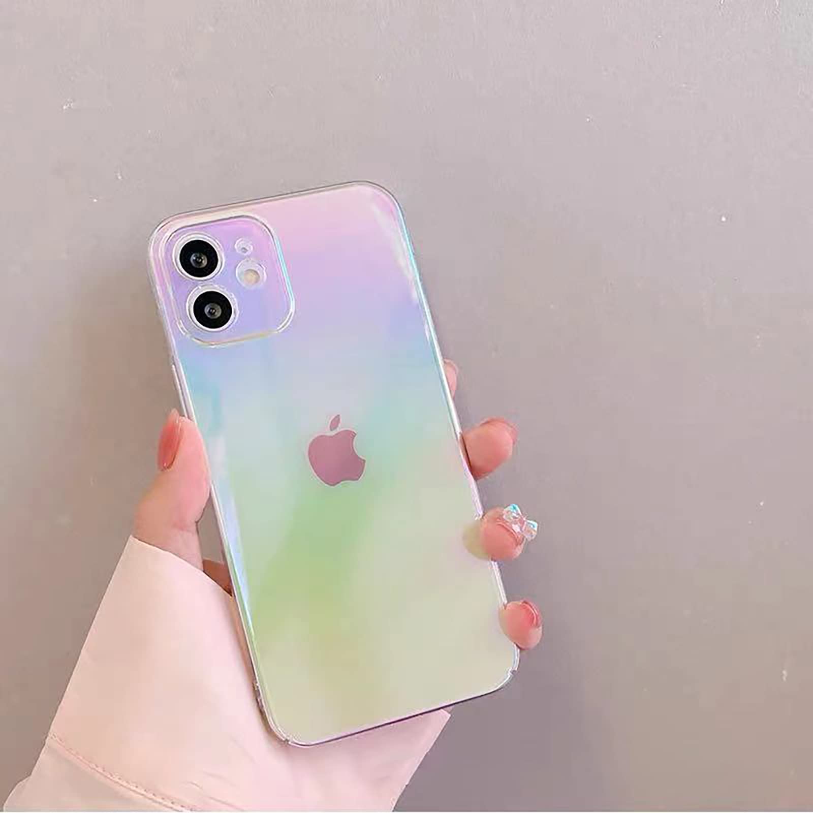 Rainbow Iridescent Luxury iPhone 11 Pro Max Case 6.5 inch - Shiny Bling Hard PC Back & Soft TPU Cover for Women - Perfect for Parties, Daily Use & Fashion Accessories