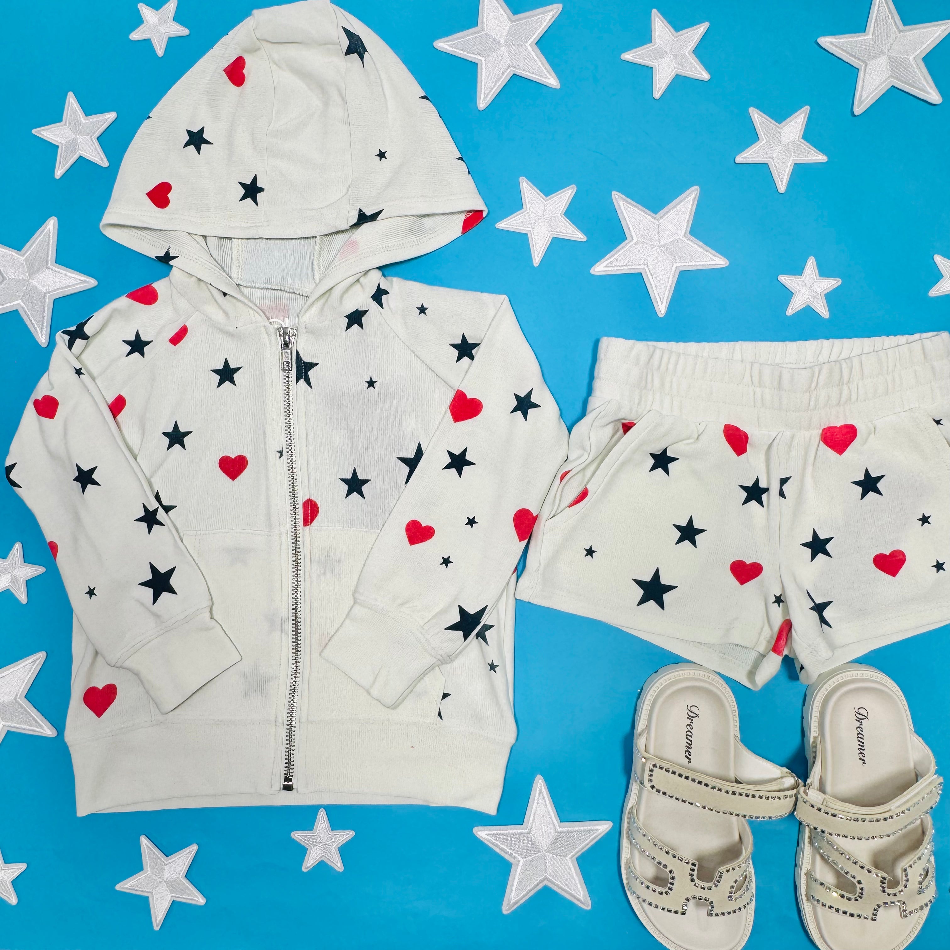 Americana Stars Shorts - Patriotic American Flag Print Shorts for Men & Women | Perfect for 4th of July, BBQ, Beach & Summer Outfits