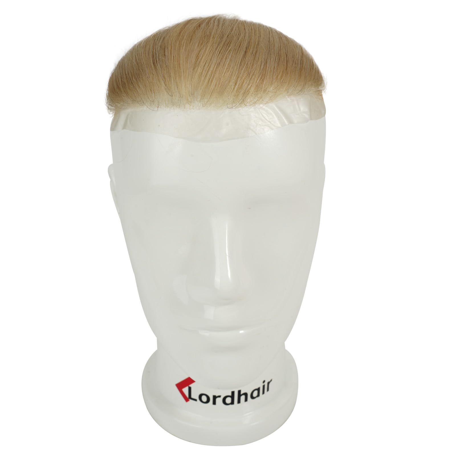 Lordhair Men's V-Shape Toupee - 6x1.5 Inch Human Hair Replacement System with Natural Hairline | Light Blonde 22# | Perfect for Thinning Hair & Baldness Cover | Daily Wear & Special Occasions